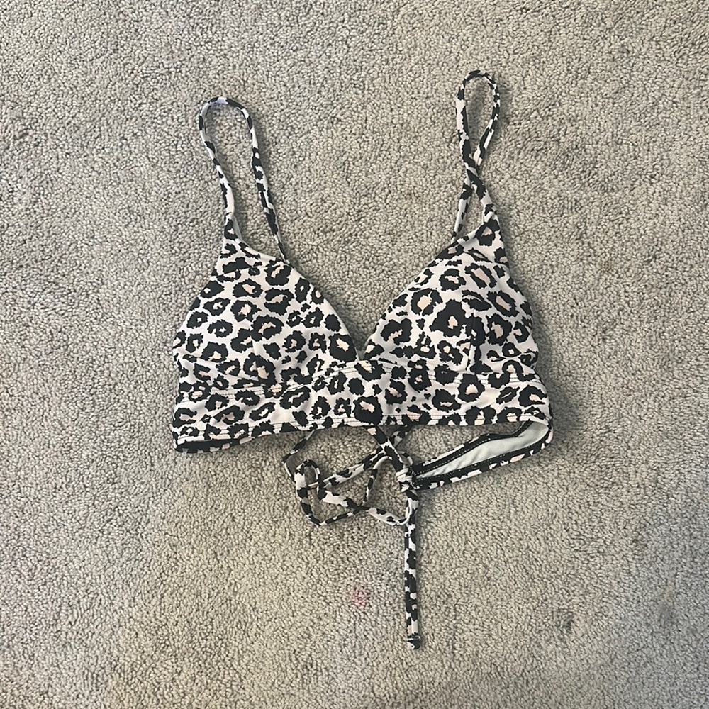 Leopard Print Bikini Top
